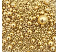 Sprinkles Mix Gold Pearl Sucre Bonbon de Noël 100 g comestibles Décorations de gâteaux Décorations de cupcakes Décoration de biscuits Crème glacée Célébrations Shaker Jar Mariage Douche Fête
