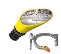 Sprintech Rétroviseur convexe léger, entièrement réglable et sans vibrations avec 9 couches de revêtement chromé et coque en ABS antichoc pour barres de 20 mm de diamètre Jaune