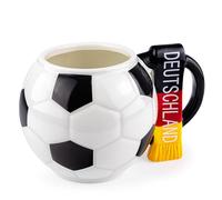 SPRINTIGO Mug Foot avec écharpe Allemagne, Idée Cadeau Fan de Foot, 3D Tasse de Football, 700 ml Grand Mug Ballon, pour Supporters Allemands