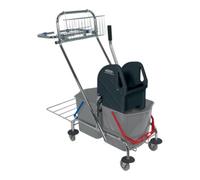 Sprintus Sprintus Chariot de nettoyage seaux 2x17l, presse, panier de rangement STA Quantité:1