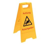 Sprintus Sprintus Panneau d’avertissement Attention glissade texte 300mm × 570mm jaune/noir/rouge Quantité:1