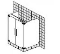SPRINZ Achat R Plus cabine en U sur mesure avec portes battantes, dimensions jusqu'à : 1000x1000x2000mm, AR19.2SOM, Cabines de douche: Ferrures : surface spéciale, type de verre : cristal clair avec S