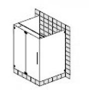 SPRINZ Achat R Plus porte battante de cabine en U sur mesure ou porte avec panneau latéral, dimensions jusqu'à : 900x900x2000mm, AR11.1CH, Cabines de douche: Pièces de montage : Chrome, type verre : c