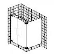 SPRINZ agate R Plus Douche d'angle sur mesure avec portes battantes avec paroi latérale, dimensions jusqu'à : 1000x1000x2000mm, AR19.6SO, Cabines de douche: Equipement : surface spéciale, type de verr