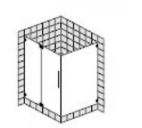 SPRINZ agate R Plus Porte battante de douche d'angle sur mesure ou porte avec panneau latéral, dimensions jusqu'à : 900x900x2000mm, AR11.9SO, Cabines de douche: Equipement : surface spéciale, type de 