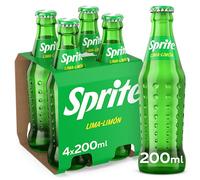 Sprite Lime citron, rafraîchissement faible en calories - Pack de 4 bouteilles en verre de 200 ml