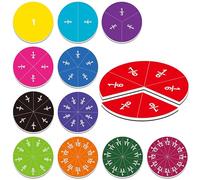 SpriteGru 78 Pièces Tuiles Magnétiques de Fractions, Set Éducatif de Manipulables pour Apprentissage des Mathématiques pour Écoles Élémentaires, Kit d'Outils d'apprentissage des Barres de Fraction