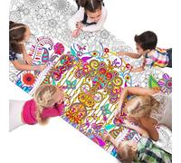 SpriteGru Affiche Géante à Colorier, Grand Papier d'Activité pour Colorier des Plantes 190cm x 78cm, Papier Polyvalent DIY Peinture Dessin Nappe pour Groupe Scolaire, Activités Artistiques Familiales