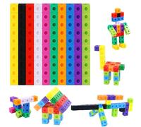 SpriteGru Cubes de Liaison Mathématique, Ensemble de 100 Cubes Mathématiques Manipulables pour Connecter et Compter, Jouet Éducatif pour la Maternelle, Le Jardin d'enfants, l'enseignement à Domicile