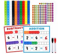 SpriteGru Cubes de Liaison mathématiques,Manipulateurs avec Cartes d'activité, Cube de liaisonCompteurspour Les Enfants, Activités d'apprentissage à la Maternelle