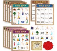 SpriteGru Jeu de Bingo Biblique, Jeu de Bingo pour Plusieurs Joueurs pour Les Chrétiens, Enfants de l'École Biblique, Église Chrétienne du Dimanche