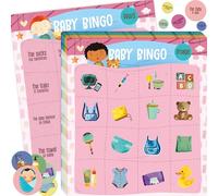 SpriteGru Jeu de Bingo pour Baby Shower, Cartes de Bingo pour Bébé Bilingues pour Fête de Révélation du Sexe, Baby Shower, Jeux, Cadeaux, Fournitures, Décorations pour Adultes