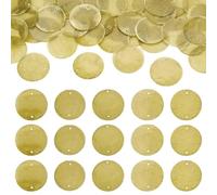 Spritewelry Breloques rondes plates en coquillage naturel pour fabrication de boucles d'oreilles, colliers, bijoux, Coque