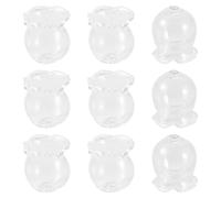 Spritewelry Lot de 10 perles en verre transparent en forme de fleur, clochette à vent, trompette, méduse pour la fabrication de bijoux