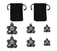 Spritewelry Lot de 6 breloques tortues non magnétiques en hématite de mer, tortue de mer, animal marin, créatures océaniques, perles pour homme et femme, loisirs créatifs, colliers, boucles