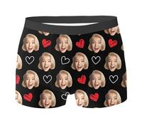 Spritumn-Home CaleçOn De Nouveauté Personnalisé pour Hommes avec Photo,PâQues CaleçOn Nouveauté Personnalise Boxer Personnalisé Homme Calecons Hommes Drôles Cadeau pour Saint Valentin