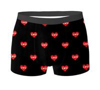Spritumn-Home Calecon Personnalise Homme,Saint-Valentin CaleçOn Boxer Personnalisé Homme Photo Personnalisée Funny Face Briefs Shorts Cadeau pour Saint Valentin