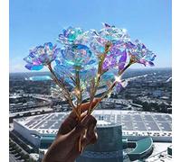 Spritumn-Home Or 24 Carats Rose Eternelle - Belle Et La Bete PréServéE Fleur EnchantéE - Ornement Bureau Cadeau pour Femme Mere Mamie Petite Amie