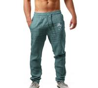 Spritumn-Home Pantalon Lin Homme Taille Elastique Tendance 2025 Pantalons Hommes Lin Et Coton Décontracté Pantalon Toile Été Pant Yoga Léger Taille Elastique Coupe Droite Vêtement Vêtements