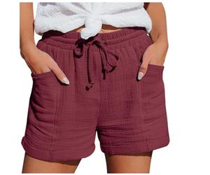 Spritumn-Home Pantalon Short,D'éTé DéContracté pour Dames Short Shorts Et Bermudas Grande Taille ÉLastique Short avec Poches Taille éLastique Pantalon VêTement de DéTente Taille Haute1
