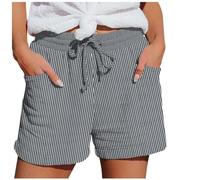 Spritumn-Home Short Femme Ete,Short Lin Coton Sport Ete Chic Large Fluide Shorts Pantalon Jogging avec Poches Le Quotidien Et Fitness1