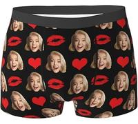 Spritumn-Home sous-VêTements Assortis Couple De Photo,Calecon Personnalise Homme Boxer Personnalisé avec Photo pour Personnalisable Caleçons Sport