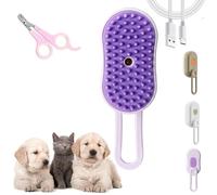 Spritz Defur - Spritz Defur Comb for Cats, Celery Pets Cloud Care Cat Brush, 3 in 1 Pet Steam Brush for Massaging and Cleaning Shedding Pets, Water Brush for Cats (Violet)