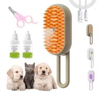 Spritz Defur - Spritz Defur Comb for Cats, Celery Pets Cloud Care Cat Brush, 3 in 1 Pet Steam Brush for Massaging and Cleaning Shedding Pets, Water Brush for Cats (Brun-1)