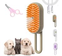 Spritz Defur - Spritz Defur Comb for Cats, Celery Pets Cloud Care Cat Brush, 3 in 1 Pet Steam Brush for Massaging and Cleaning Shedding Pets, Water Brush for Cats (Brun)