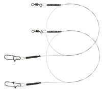 Spro Matt Black Leader 1x19-2 Façade en acier pour brochet, poche avant pour la pêche au brochet et et sandre, prévu pour poissons prédateurs., 30cm / 0.30mm / 6.8kg - 15lb