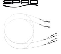 Spro Matt Black Leader Fluoro - 2 bas de ligne en fluorocarbone pour la pêche au lancer, bas de ligne pour la pêche au lancer, longueur / diamètre / capacité de charge : 40 cm / 0,45 mm / 15 kg
