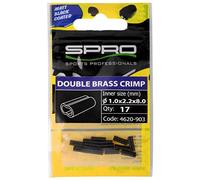 Spro Sleeve Double Matt Black Single Brass Crimp (x50) - 17, 0.80