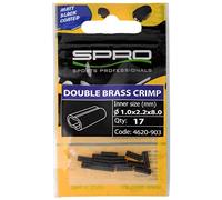 Spro Sleeve Double Matt Black Single Brass Crimp (x50) - 17, 1