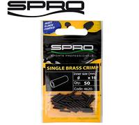 Spro Sleeve Simple Matt Black Single Brass Crimp (x50) - 50, 1