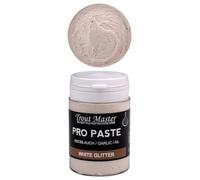 Spro Trout Master Pro Paste Pâte de truite flottante active aux UV, pour un succès maximal de pêche, Appât de pêche à la truite pour grosse truite, truite bait (blanc/garlic)