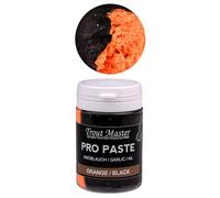 Spro Trout Master Pro Paste Pâte de truite flottante active aux UV pour un succès maximal de pêche, Appât de pêche à la truite pour grande truite, Trout Bait (orange et noir/garlic)