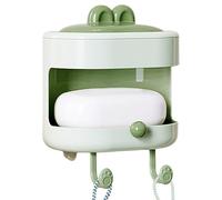 Sprobber Épurateur de douche corporelle, brosse en cuir de nettoyage à main double face - Lugo de nettoyage de la peau avec support de savon et crochet, masseur de lavage arrière pour m