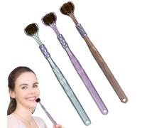 Sprofondes manuels - Poignée ergonomique spéciale Sprofame à dents | Brosse à dents à poils doux à trois côtés | Matériel PP 7,28 pouces | Triple tête pour adultes genum