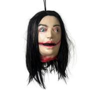 Sprop de tête coupée, tête réaliste effrayante aux Cheveux Longs, décorations d'halloween effrayantes pour la fête hantée Farce Halloween du Commerce étranger Sorcier Zombie Accessoires coupés d'hor