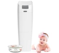 SPROSS Poubelle à Couche de Bébé avec Cassette de Recharge - Système Inodore avec Manipulation d'une Seule Main - Poubelle Anti Odeur