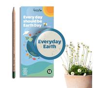 Sprout World Crayons à Planter Everyday Earth, Pack de 12 cadeau durable | Crayons graphite avec graines de fleurs, herbes et fruits, cadeau écologique à écrire et planter, à planter au quotidien