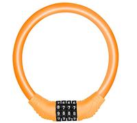 SPROUTER Câble antivol Câble combiné Câble antivol, Antivol Portable avec Combinaison à 4 Chiffres, Antivol antivol pour vélo de Montagne pour Enfant, Orange, Diamètre 12 cm
