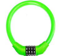 SPROUTER Câble antivol Câble combiné Câble antivol, Antivol Portable avec Combinaison à 4 Chiffres, Antivol antivol pour vélo de Montagne pour Enfant, Diamètre 12 cm, Vert