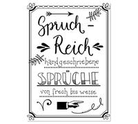 Spruch-Reich-handgeschriebene Sprüche von frech bis weise (Tischkalender 2026 DIN A5 hoch), CALVENDO Monatskalender: Coole Sprüche im trendigen Handlettering