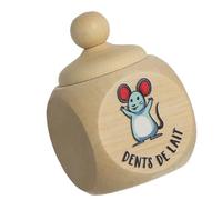 Spruchreif Boîte à dents de lait en bois avec couvercle à vis et gravure | Boîte à dents pour enfants pour les dents de lait à conserver | Parfaite comme petit cadeau | Fée des dents