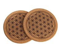 Spruchreif | Sous-verre en Liège Fleur de vie | Dessous de Verre | Dessous de verre Fleur de vie | Symbole spirituel | Cadeaux ésotérisme