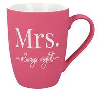 SPRUCHREIF · Tasse avec gravure" Mrs.always right" · SOFT-TOUCH-Surface en silicone · gravée des deux côtés · Cadeau épouse · Cadeau de mariage et de fiançailles · Saint-Valentin · Cadeau pour femme