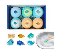 Sprudelnde Badezusätze Meerestiere-Figuren Überraschungseffekt Kinderbadebälle Sechser-Pack Wellness-Geschenk Kinderspaß Badespaß-Set Schaumbad-Zubehör Ozeanmotive Sprudelkugeln Aquatik Edition Neu