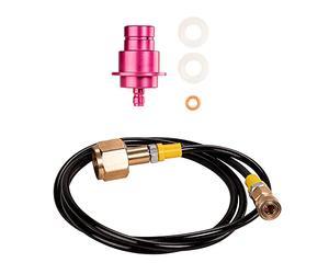 SPRUDELUX® | Adaptateur CO2 tuyau haute pression pour Sodastream DUO QUICK CONNECT QC | Pour le raccordement à de plus grandes bouteilles de CO2, bouteille de dioxyde de carbone (longueur 1 m)