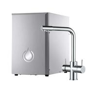 SPRUDELUX NUOVO Système d'osmose inverse de qualité supérieure avec gazéification et refroidissement - Machine à gazéifier l'eau professionnelle + robinet 5 voies en acier inoxydable | Haute teneur en